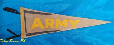Image for ARMY Large-sized Vintage ca 1930s-1950s Collectible Pennant (? West Point) Military Wall Hanging Man Cave/Home/Office/Sports Bar Decor <b><span style='color:red'>***USPS PRIORITY MAIL SHIPPING INCLUDED – DOMESTIC ORDERS ONLY!***</span></b><span style='color:purple'>